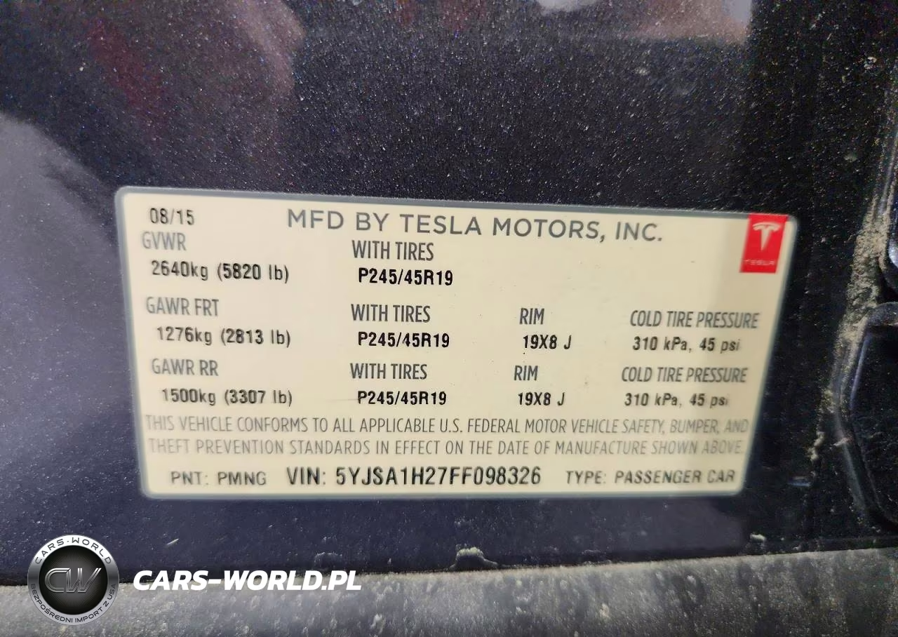 2015 Tesla Model S 85D VIN:5YJSA1H27FF098326 - 12