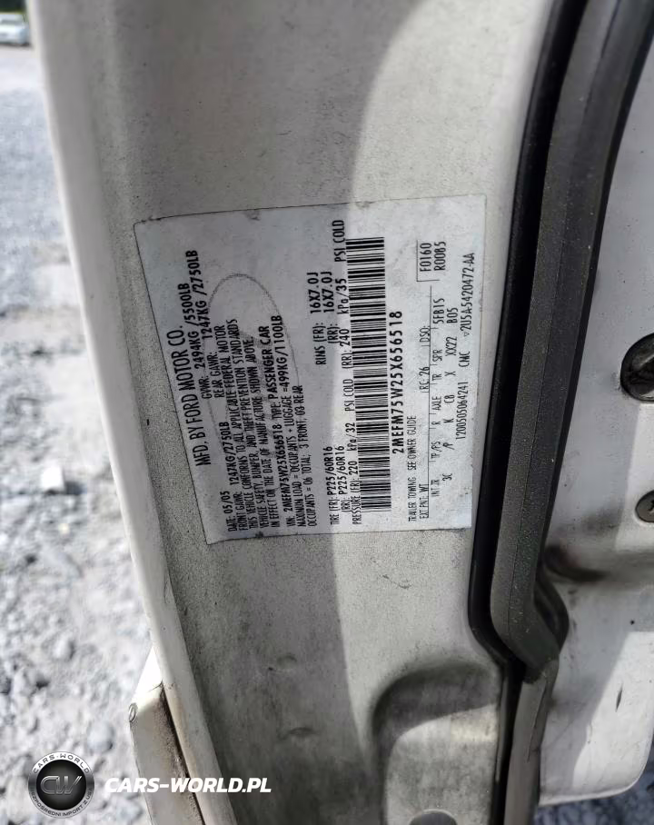 2005 Mercury Grand Marquis Ls VIN:2MEFM75W25X656518 - 12