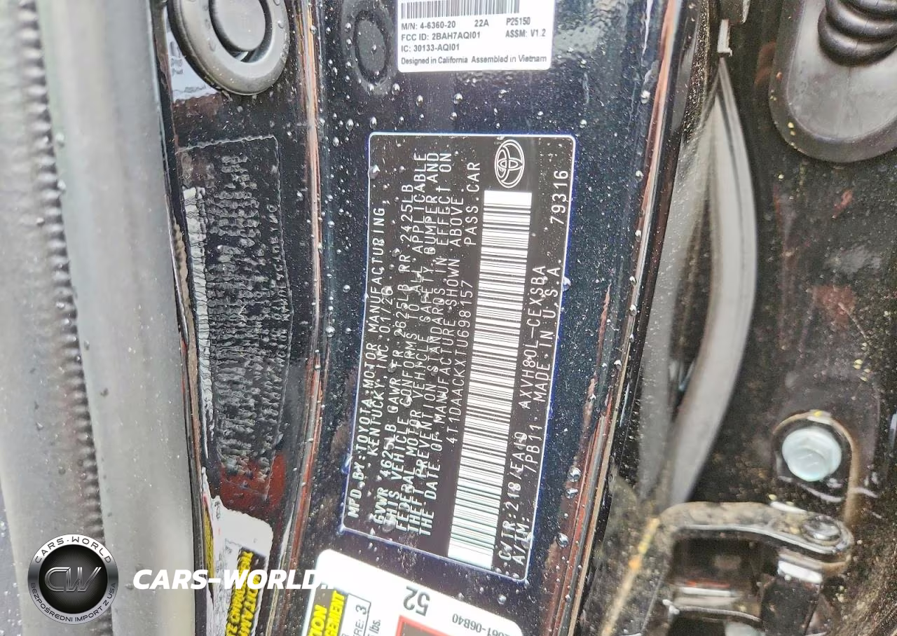 2026 Toyota Camry Se VIN:4T1DAACKXTU698157 - 12