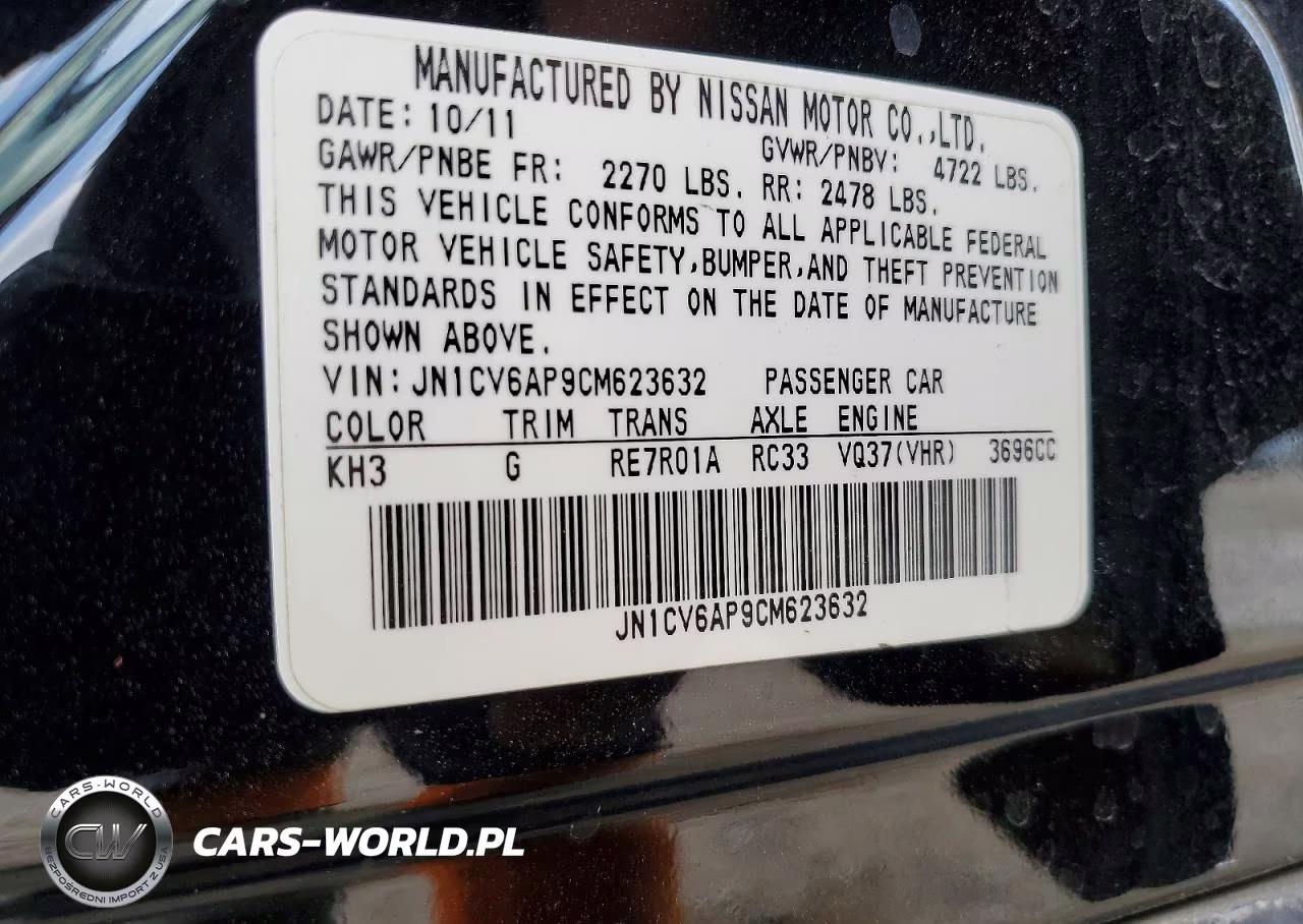 2012 Infiniti G37 Sedan Journey VIN:JN1CV6AP9CM623632 - 12