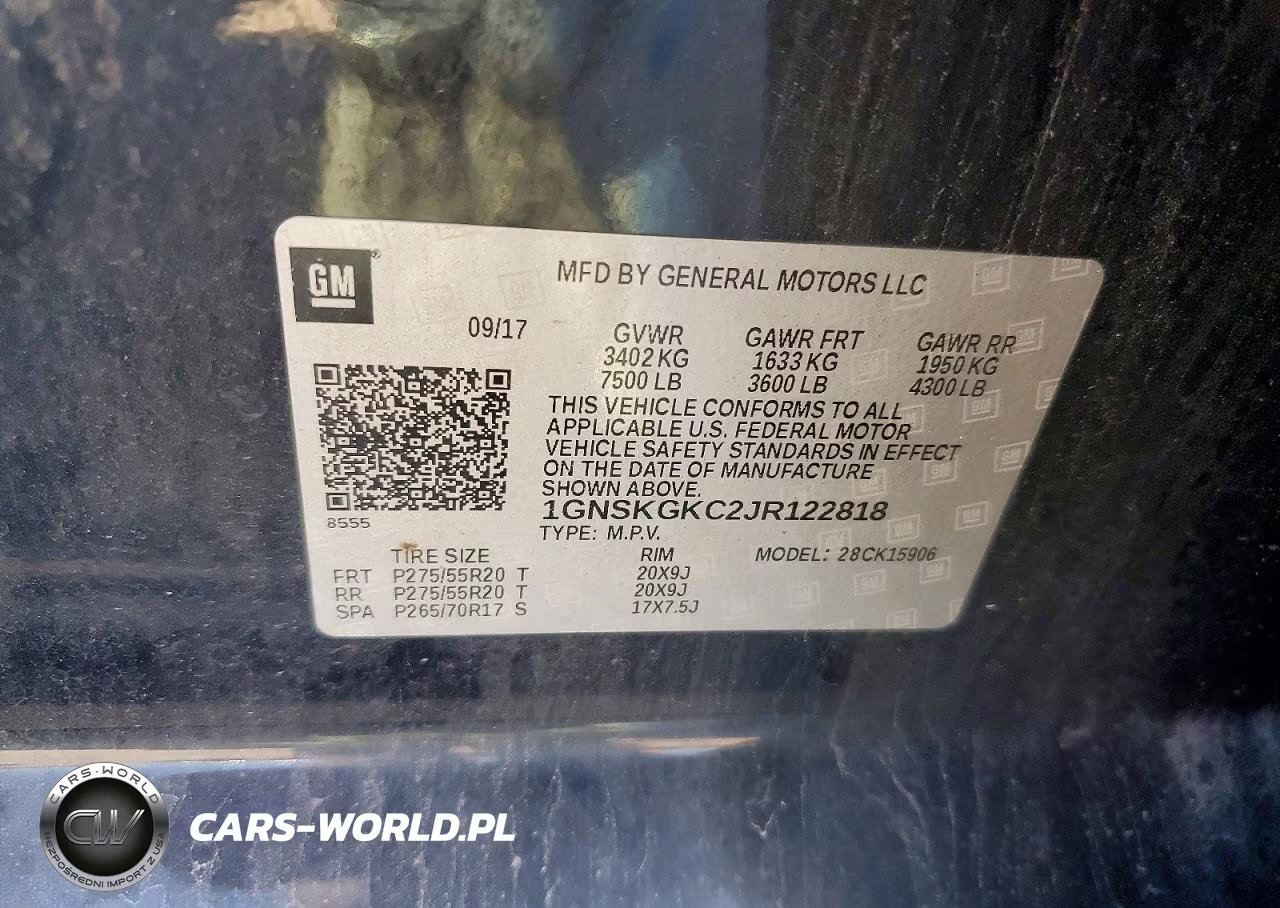 2018 Chevrolet Suburban K1500 Ls VIN:1GNSKGKC2JR122818 - 13