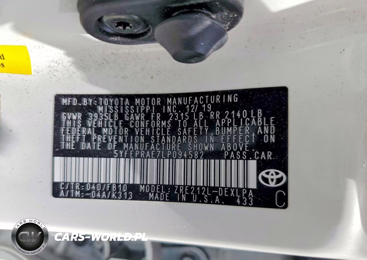 2020 Toyota Corolla Le VIN:5YFEPRAE7LP094582 - 12
