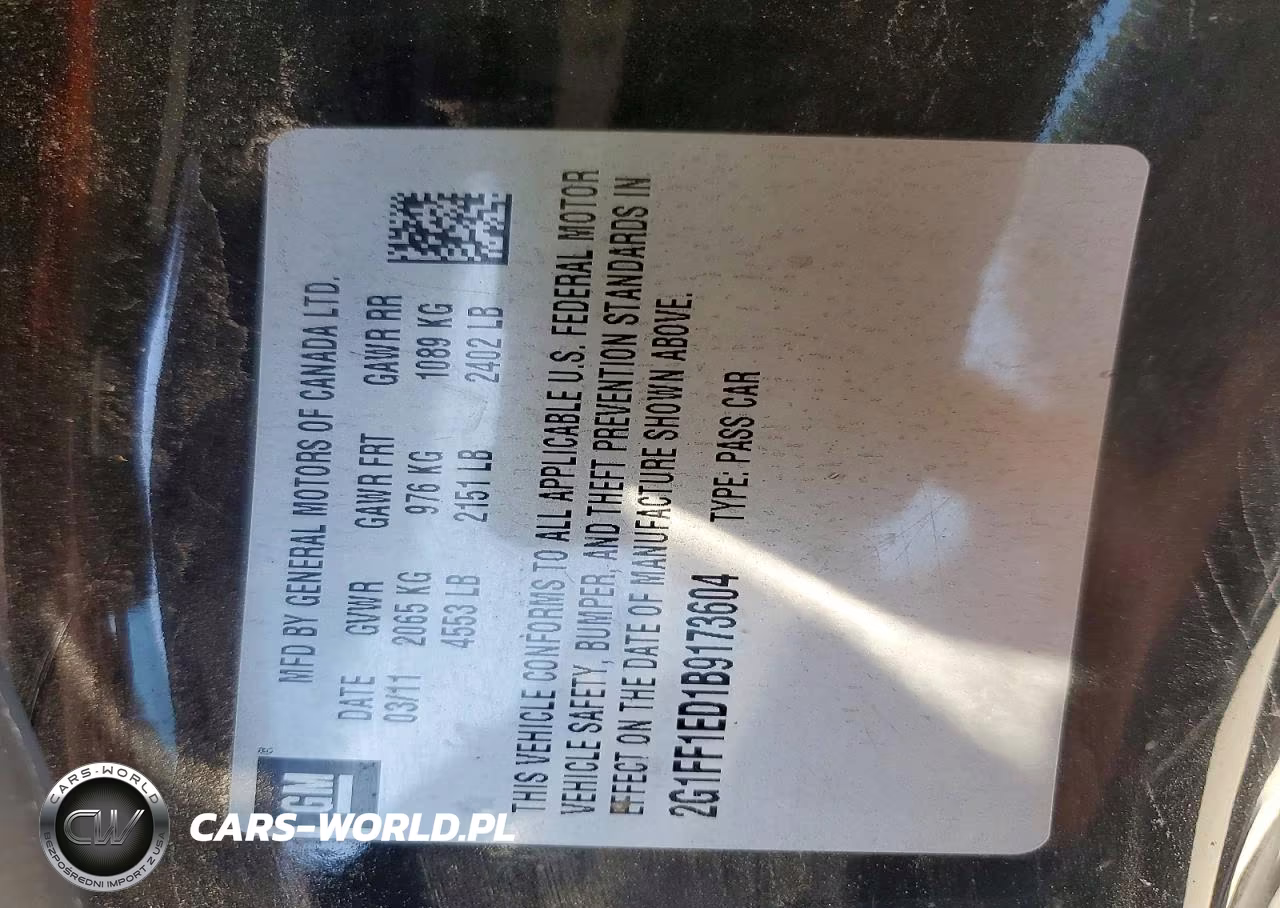 2011 Chevrolet Camaro Lt VIN:2G1FF1ED1B9173604 - 12