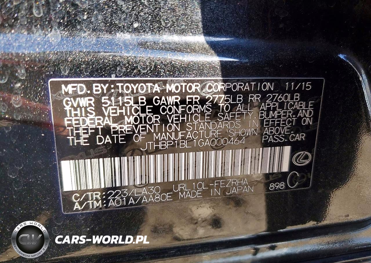 2016 Lexus Gs F Base VIN:JTHBP1BL1GA000464 - 13