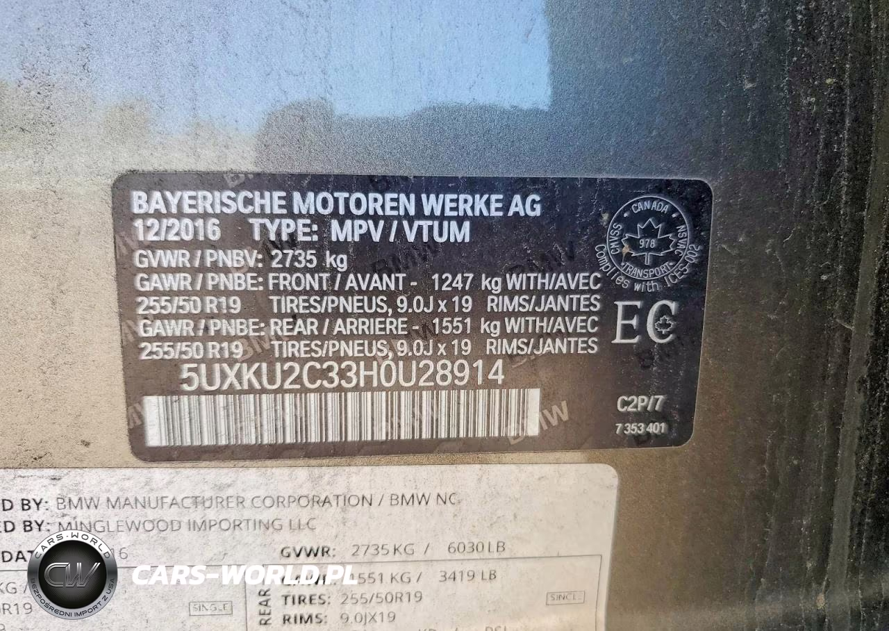 2017 BMW X6 xDrive35I VIN:5UXKU2C33H0U28914 - 13