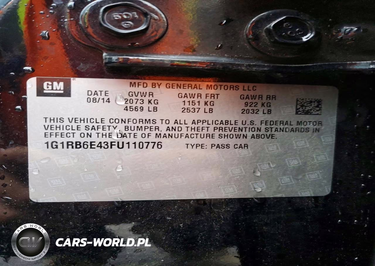 2015 Chevrolet Volt VIN:1G1RB6E43FU110776 - 13