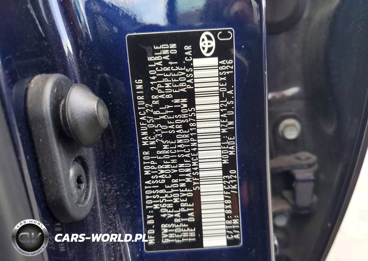 2022 Toyota Corolla Se VIN:5YFS4MCE4NP118755 - 12