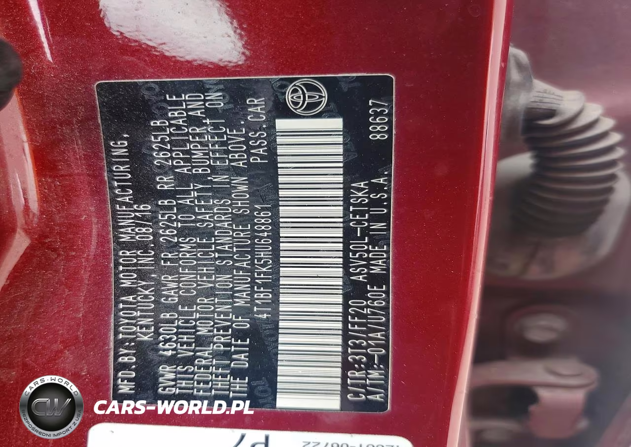 2017 Toyota Camry Se VIN:4T1BF1FK5HU648861 - 12