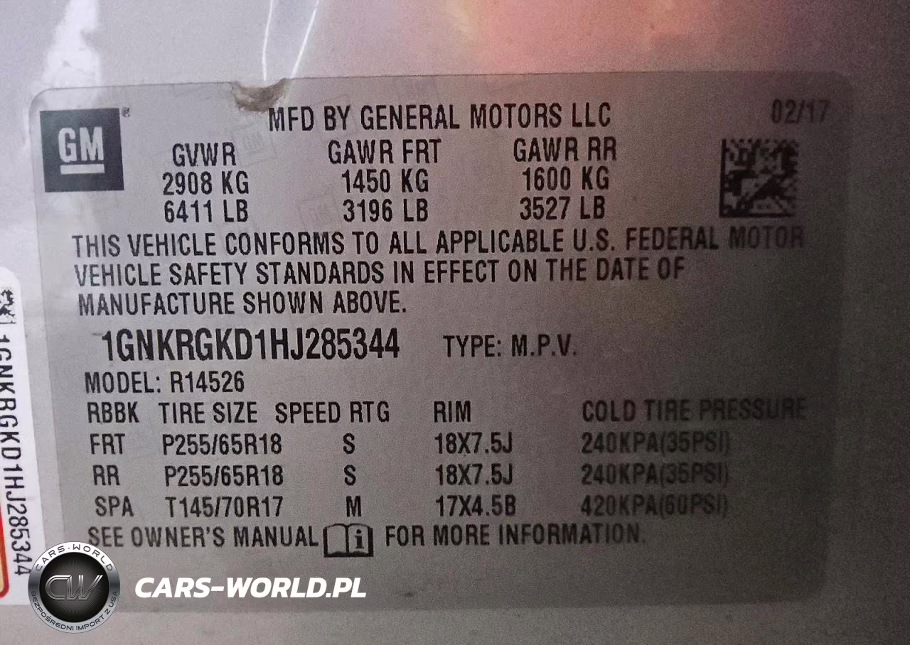 2017 Chevrolet Traverse Lt VIN:1GNKRGKD1HJ285344 - 13