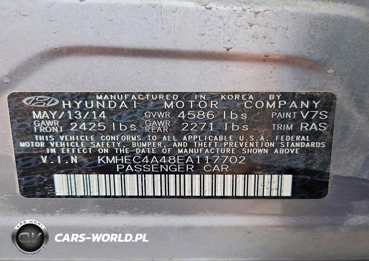 2014 Hyundai Sonata Hybrid VIN:KMHEC4A48EA117702 - 12