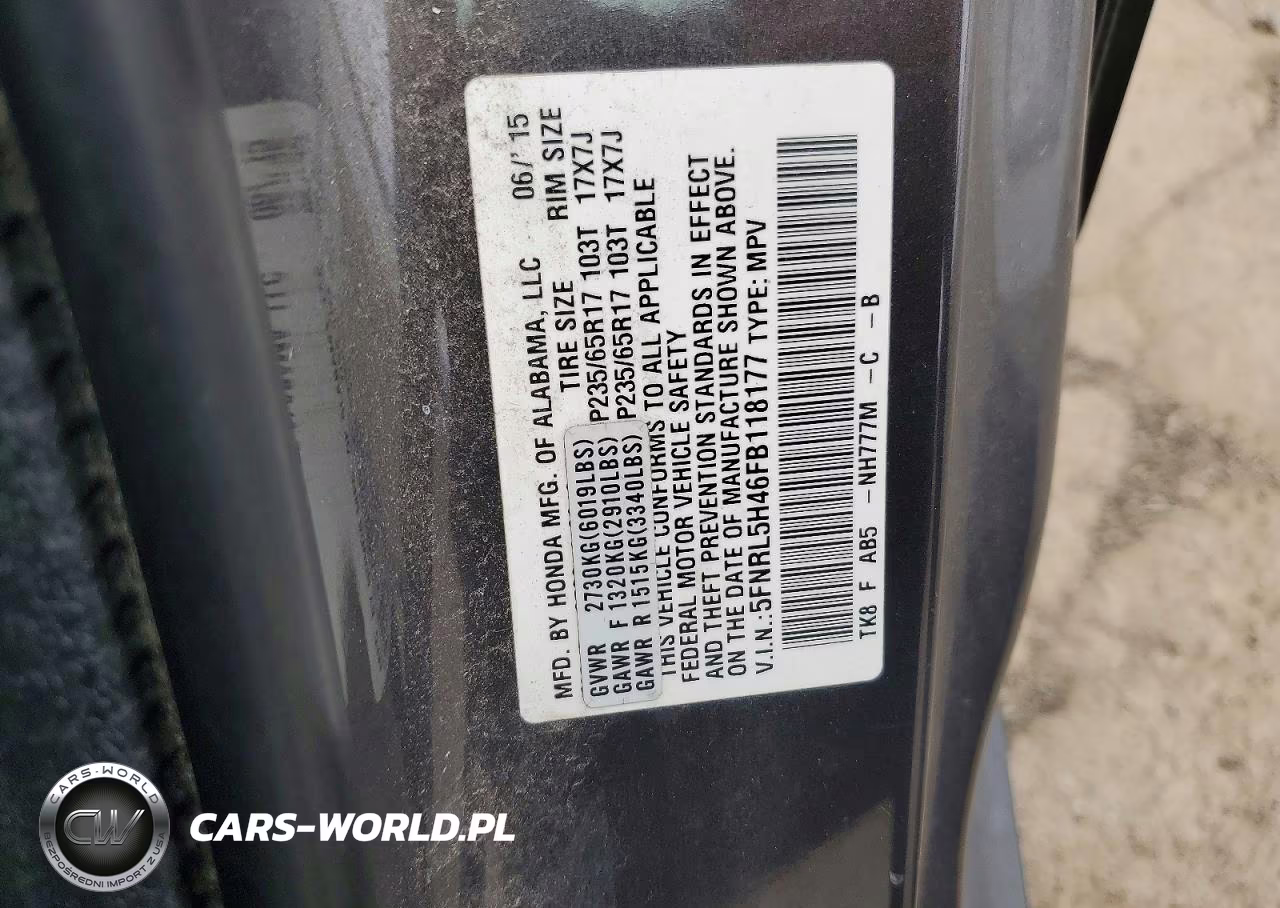 2015 Honda Odyssey Ex VIN:5FNRL5H46FB118177 - 13