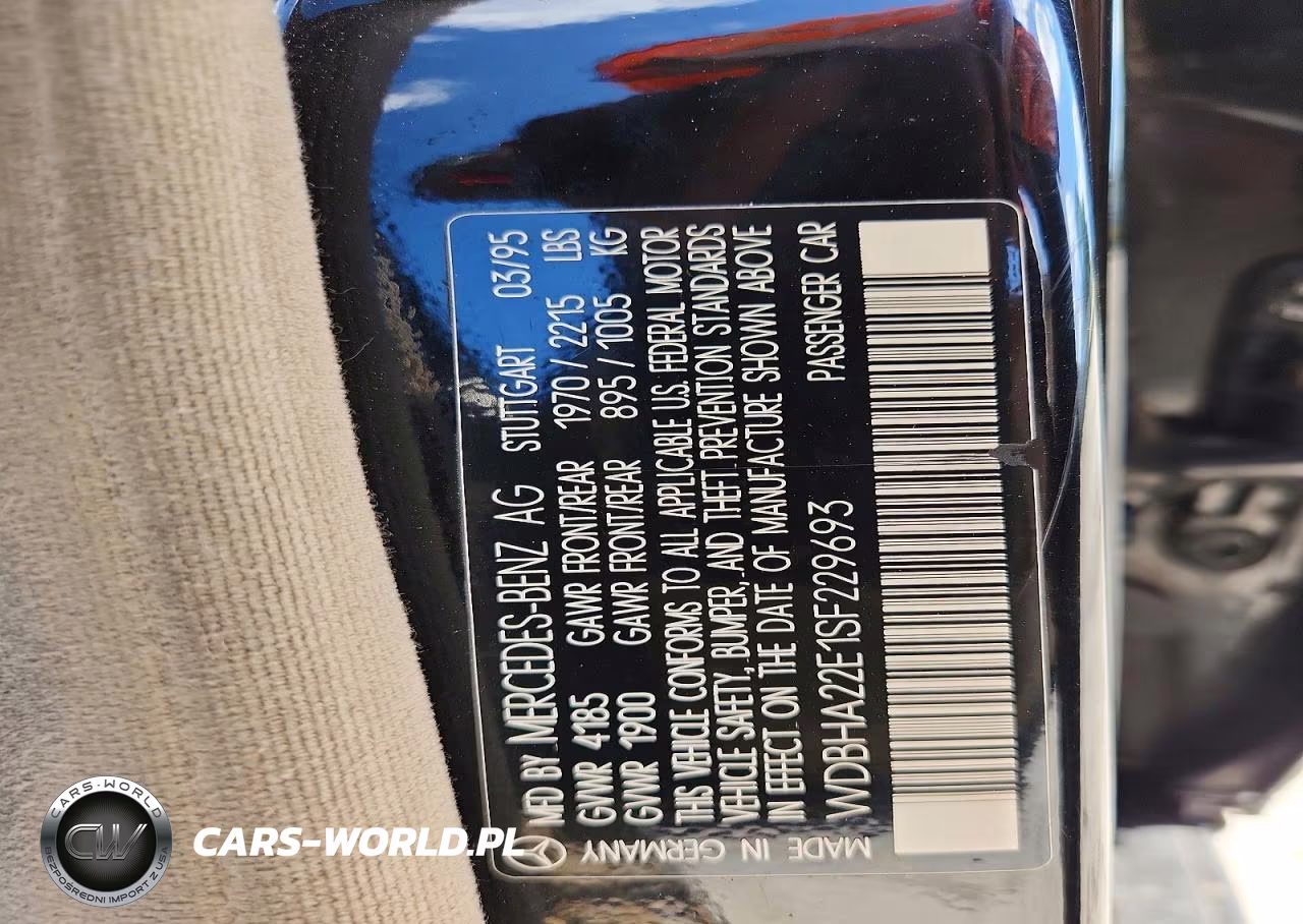 1995 Mercedes-Benz C 220 VIN:WDBHA22E1SF229693 - 12