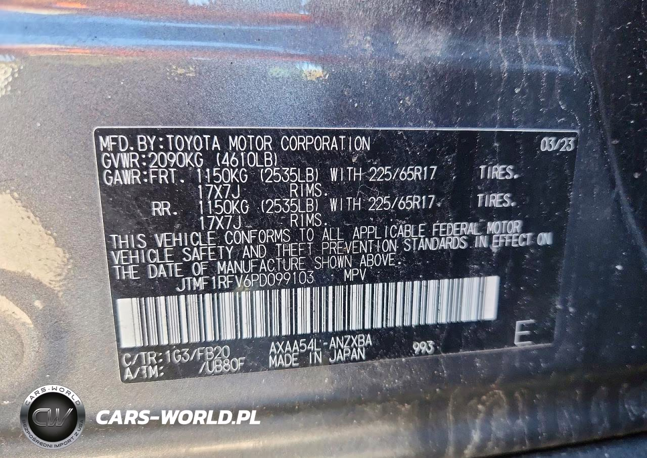 2023 Toyota Rav4 Le VIN:JTMF1RFV6PD099103 - 13