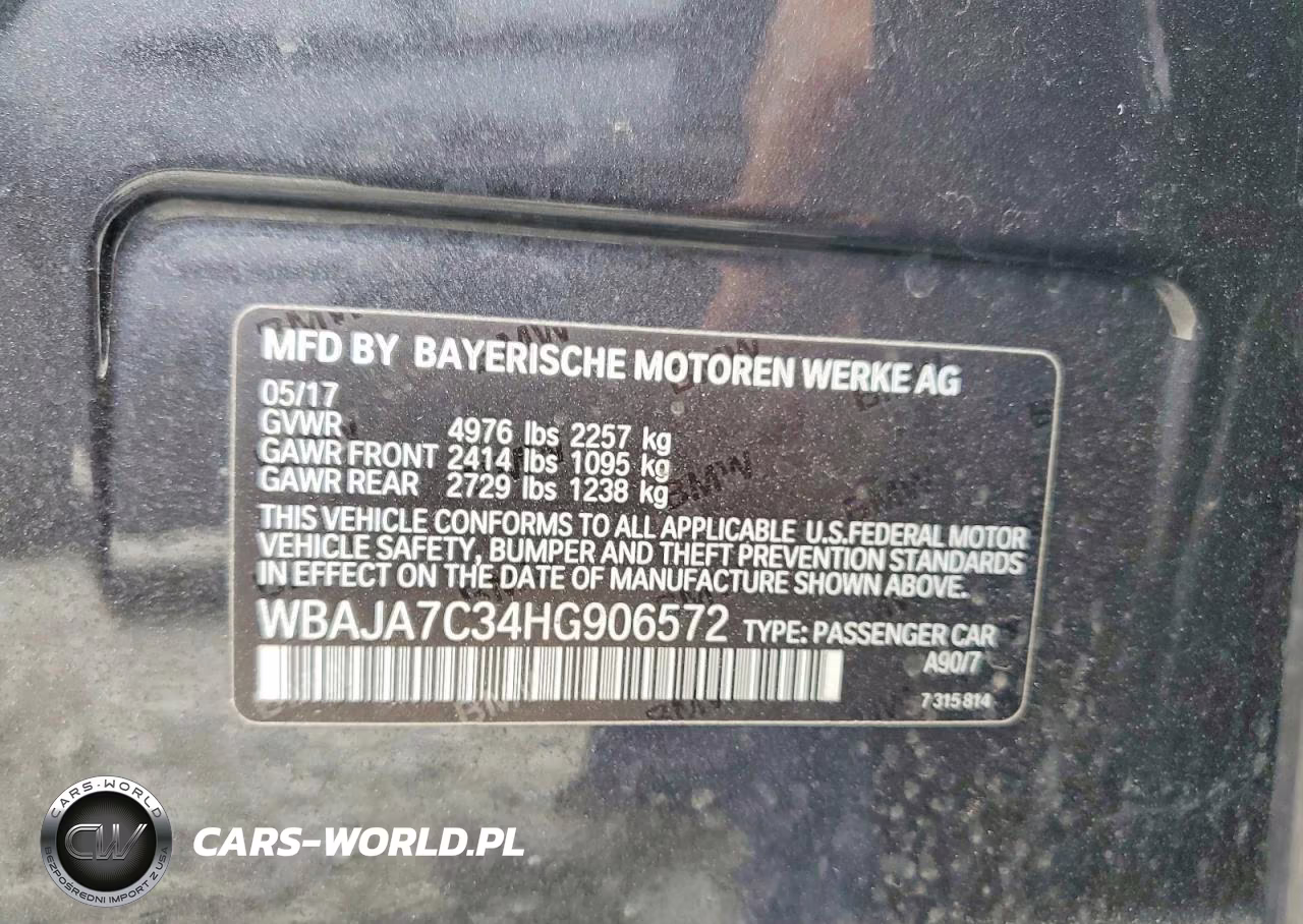 2017 BMW 530 Xi VIN:WBAJA7C34HG906572 - 13