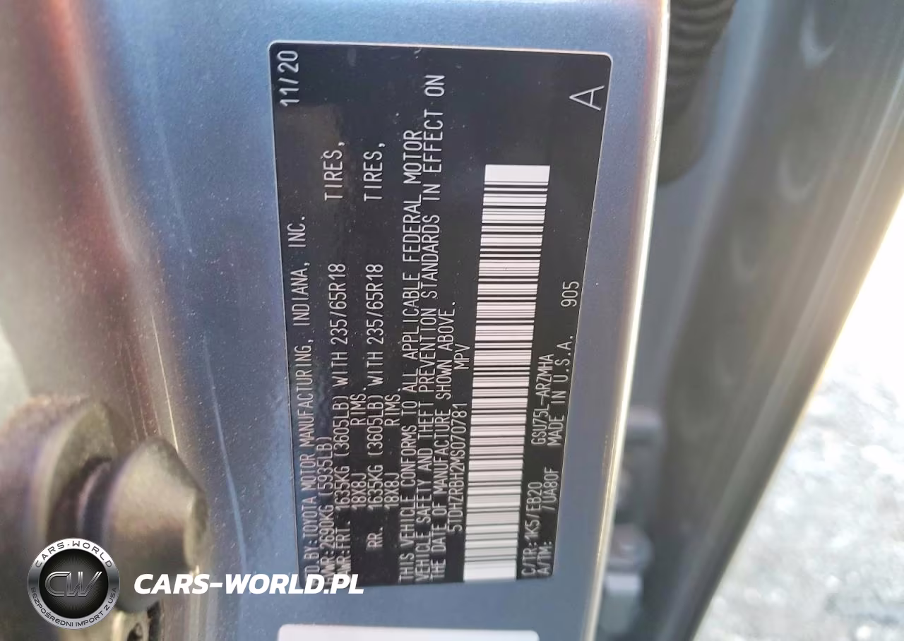 2021 Toyota Highlander Xle VIN:5TDHZRBH2MS070781 - 13
