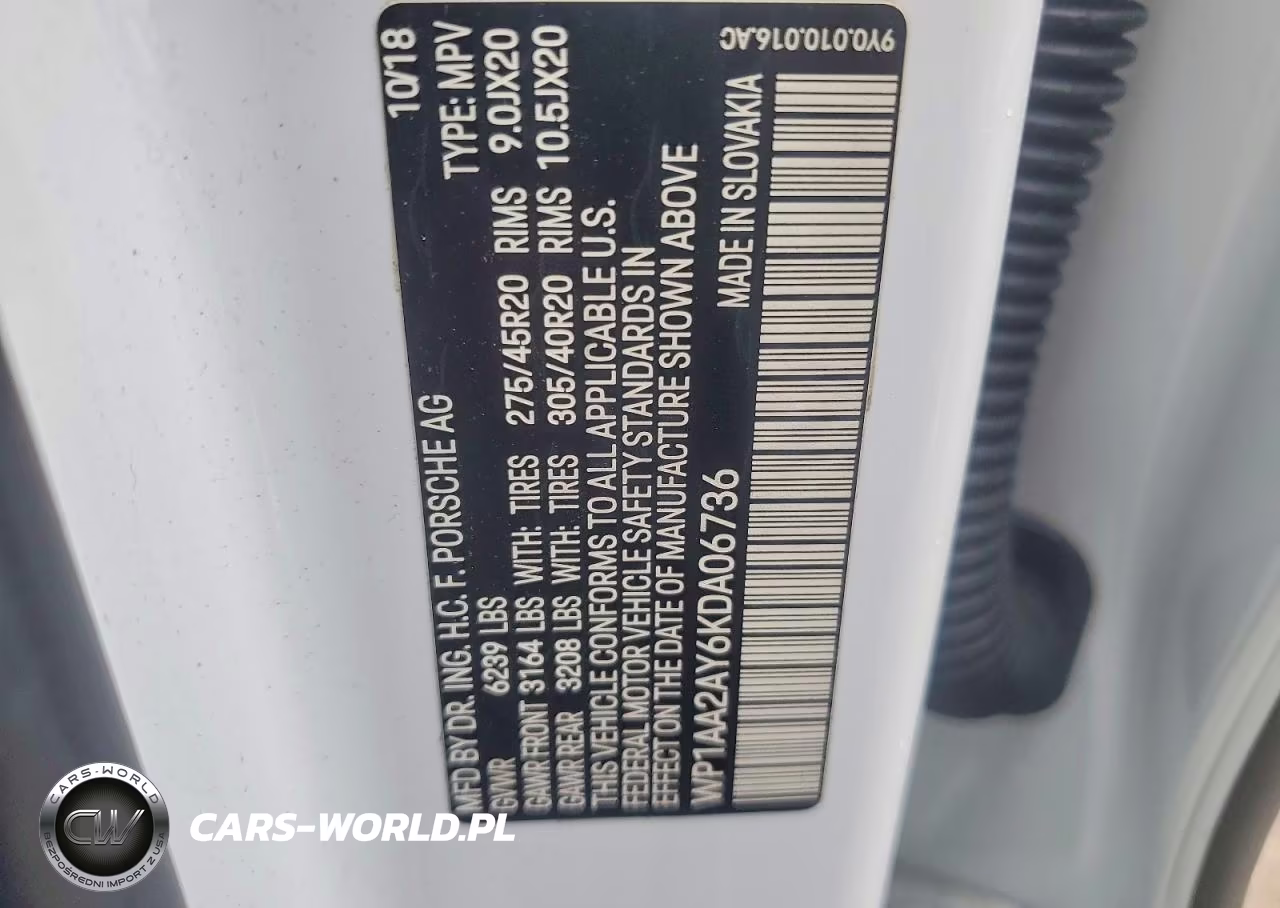 2019 Porsche Cayenne VIN:WP1AA2AY6KDA06736 - 13