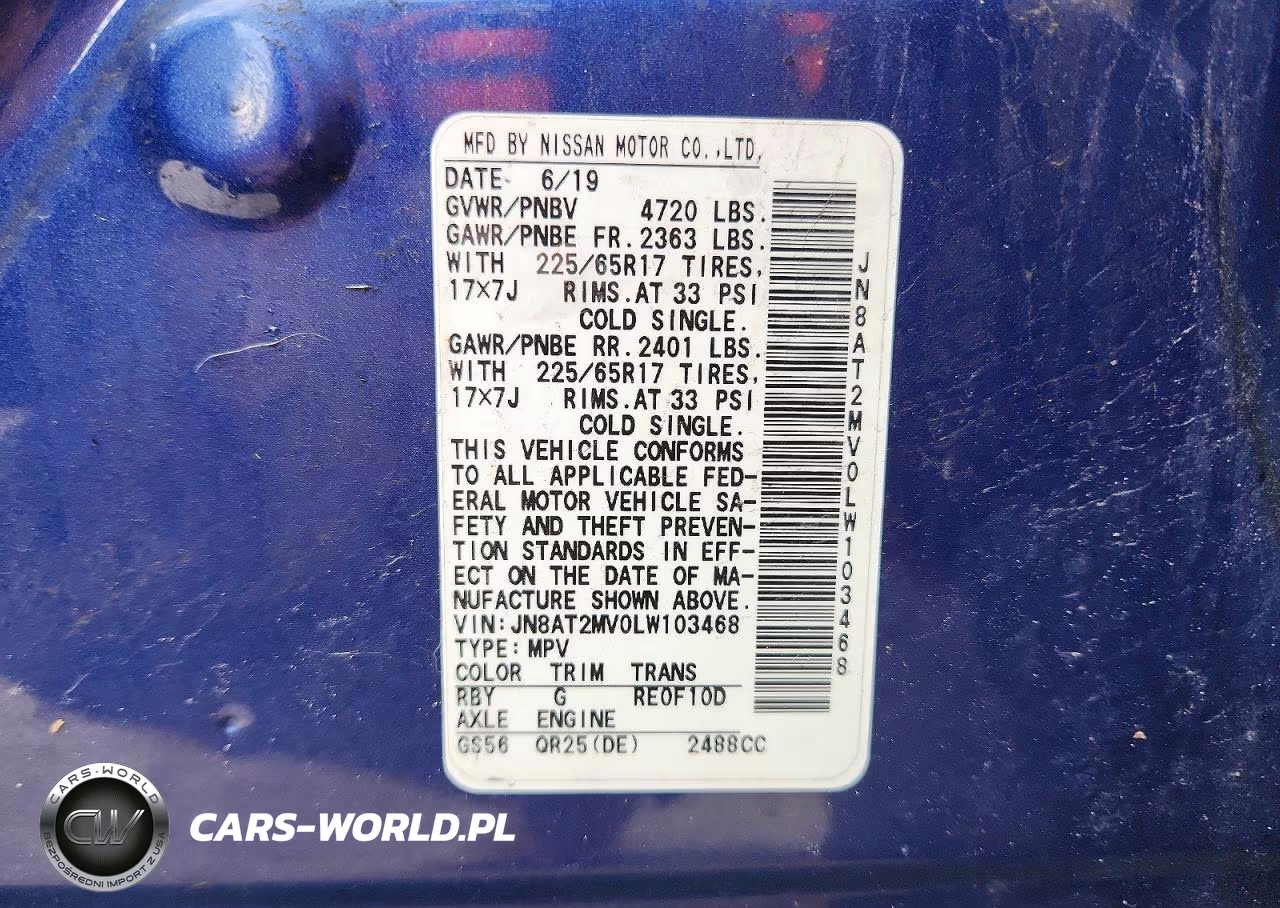 2020 Nissan Rogue S VIN:JN8AT2MV0LW103468 - 12
