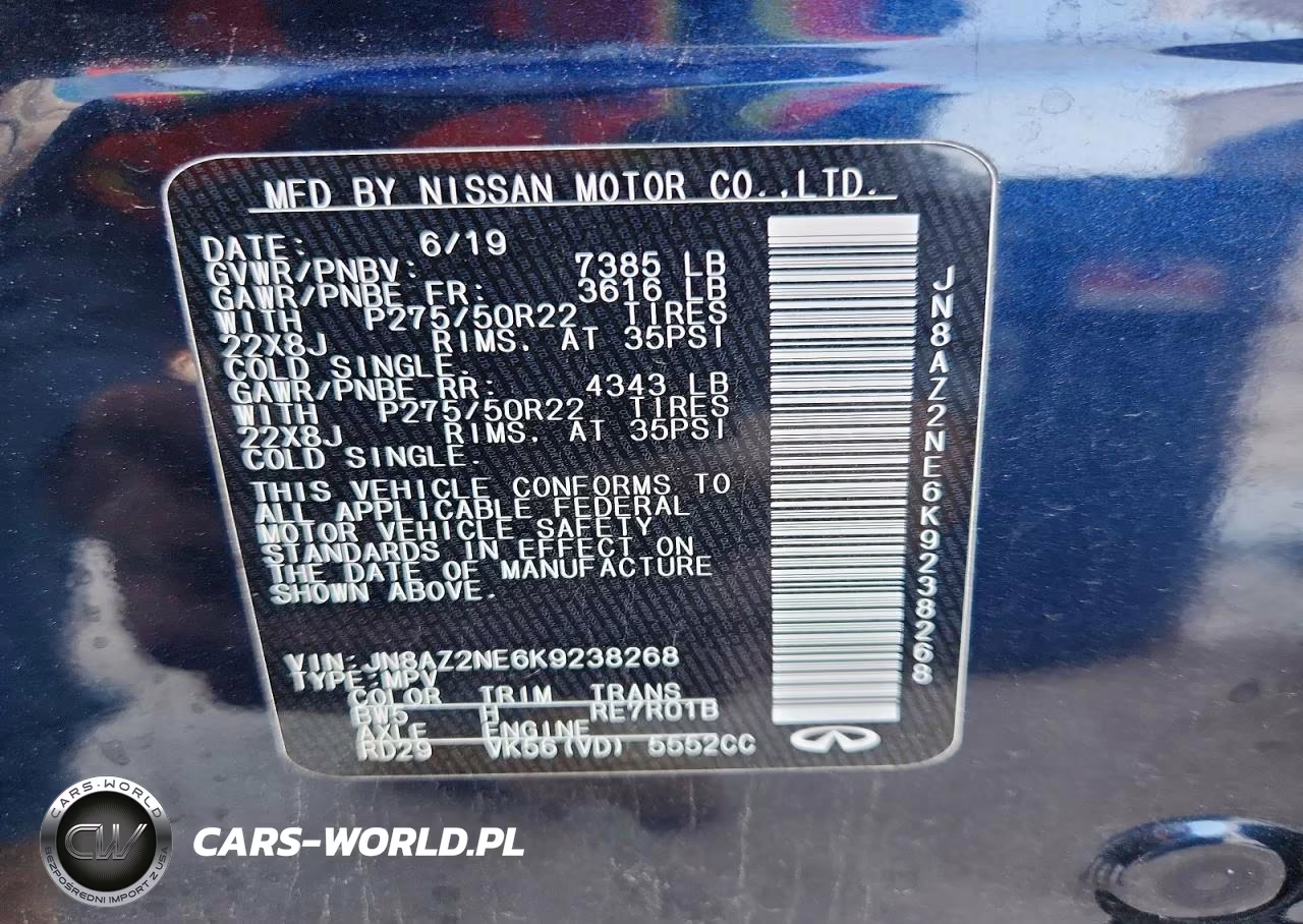2019 Infiniti Qx80 Luxe VIN:JN8AZ2NE6K9238268 - 14