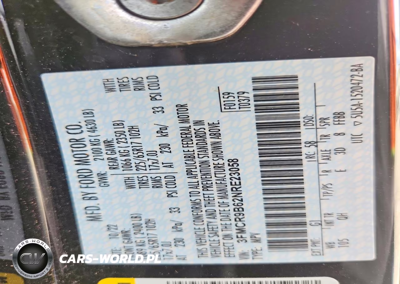 2022 Ford Bronco Sport Big Bend VIN:3FMCR9B62NRE23058 - 13