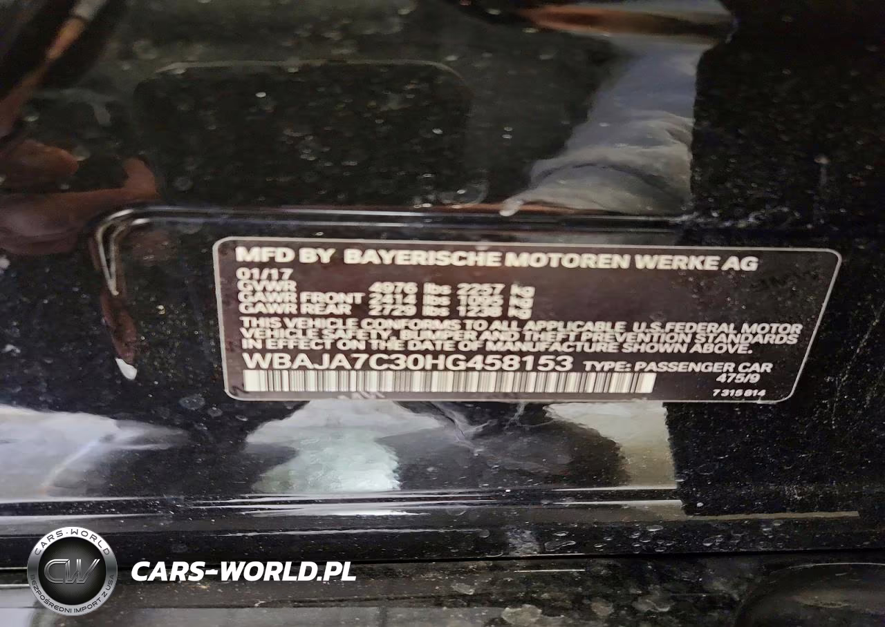 2017 BMW 530 Xi VIN:WBAJA7C30HG458153 - 12