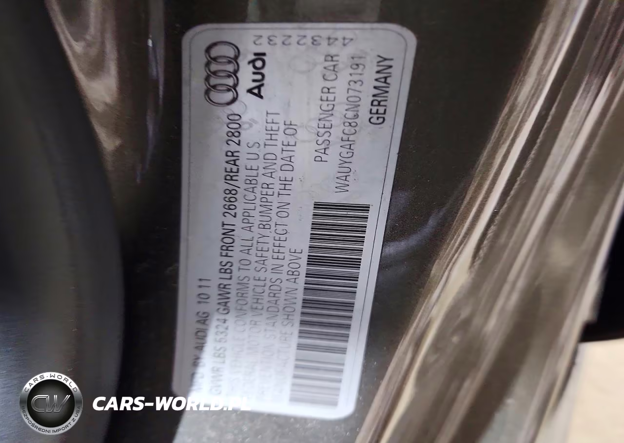 2012 Audi A7 Premium Plus VIN:WAUYGAFC8CN073191 - 12