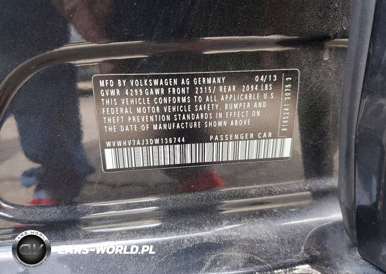 2013 Volkswagen Gti VIN:WVWHV7AJ3DW136744 - 12