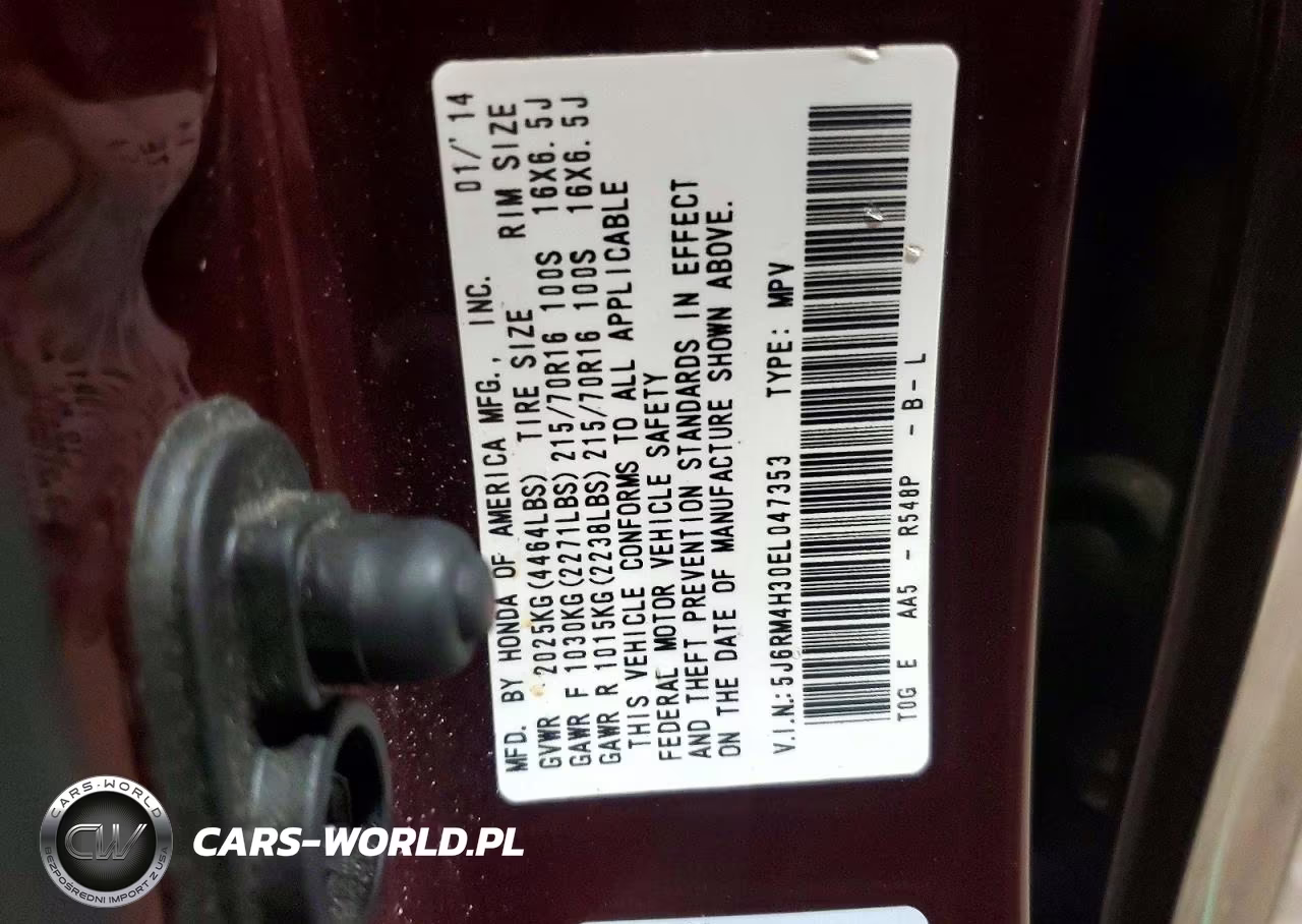 2014 Honda Cr-V Lx VIN:5J6RM4H30EL047353 - 13