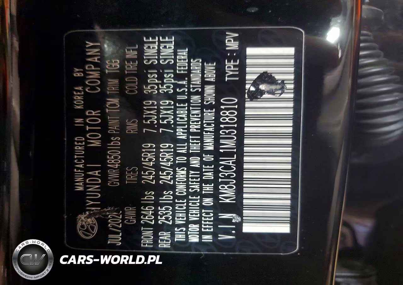2021 Hyundai Tucson Sport VIN:KM8J3CAL1MU318810 - 13
