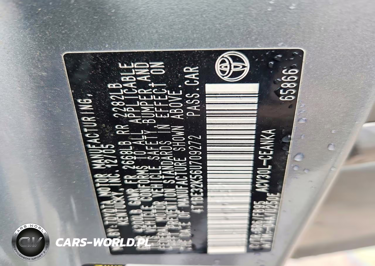 2006 Toyota Camry Le VIN:4T1BE32K56U709272 - 12
