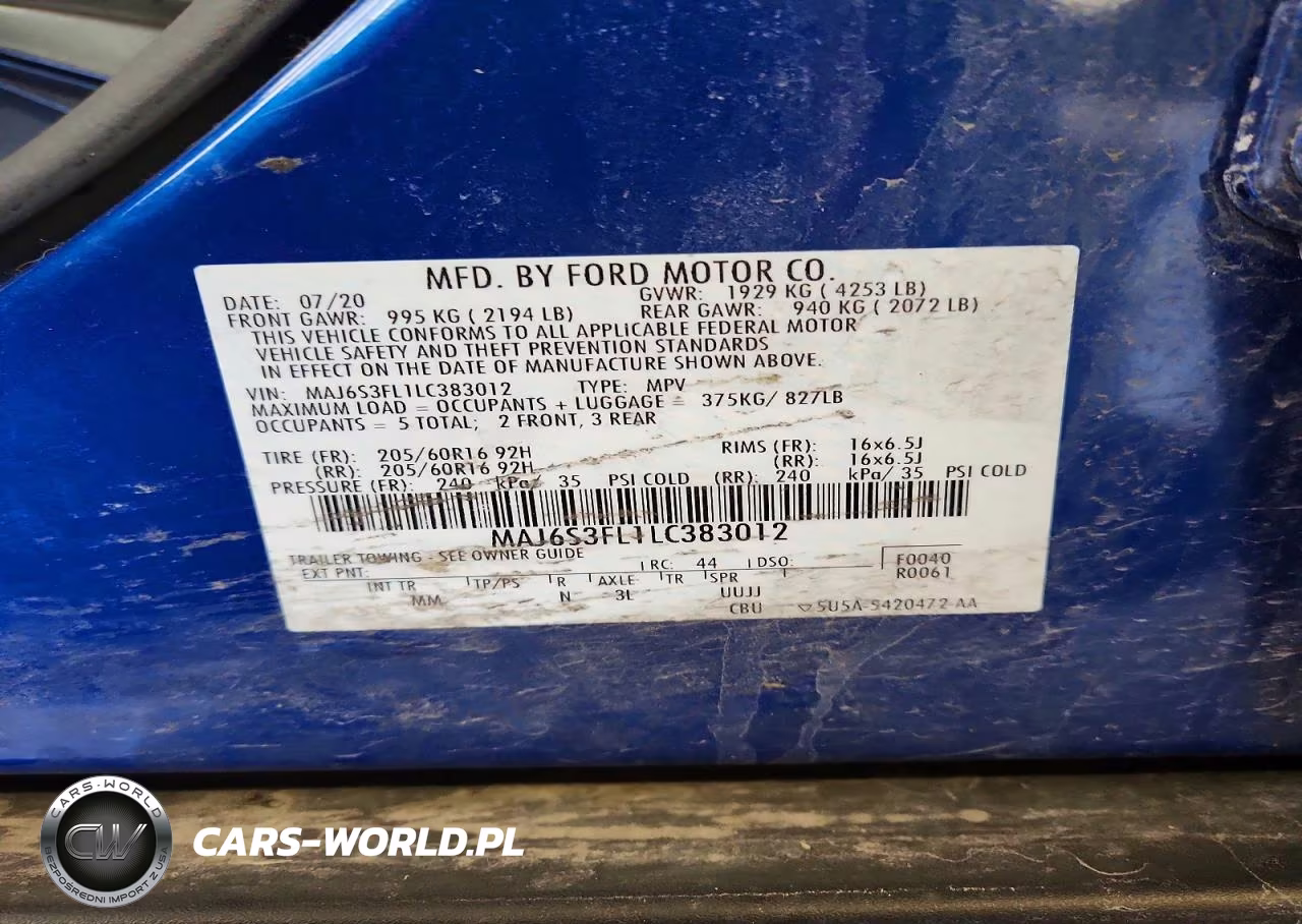 2020 Ford Ecosport S VIN:MAJ6S3FL1LC383012 - 13