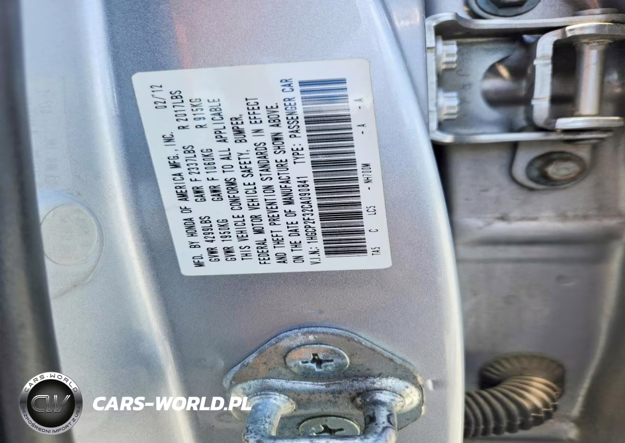 HONDA ACCORD LX VIN:1HGCP2F32CA090841 - 12