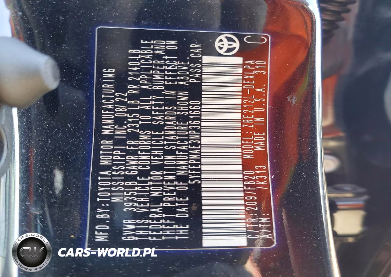 2022 Toyota Corolla Le VIN:5YFEPMAE3NP361660 - 12
