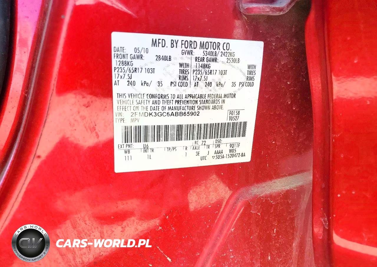 2010 Ford Edge Se VIN:2FMDK3GC6ABB65902 - 12