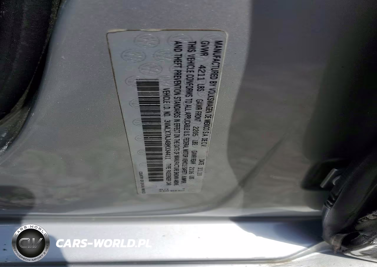 2011 Volkswagen Jetta Sel VIN:3VWLX7AJ4BM334411 - 12