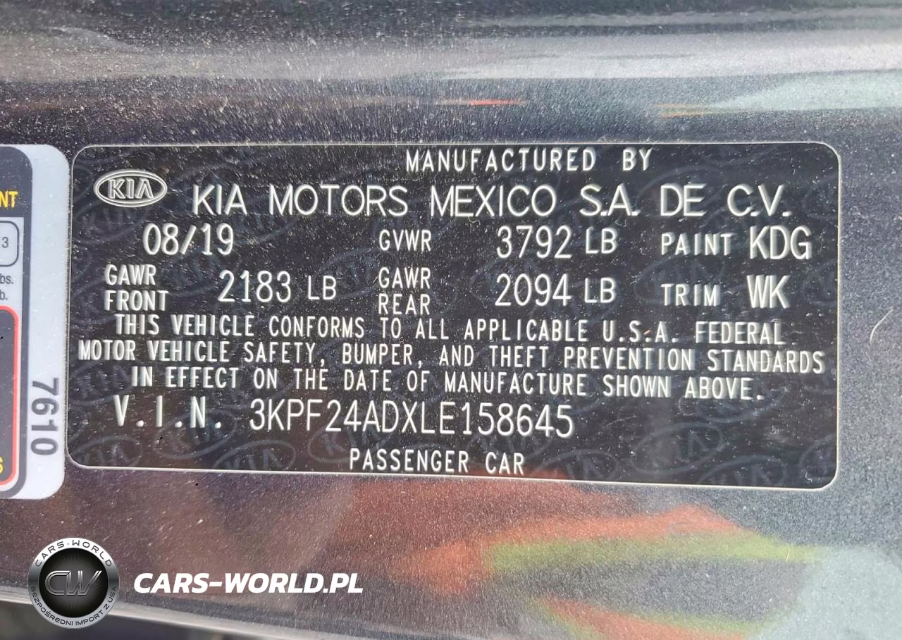 2020 Kia Forte Lxs VIN:3KPF24ADXLE158645 - 12