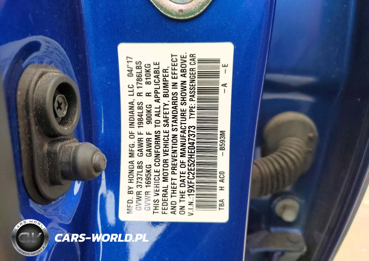 2017 Honda Civic Lx VIN:19XFC2E52HE047373 - 12