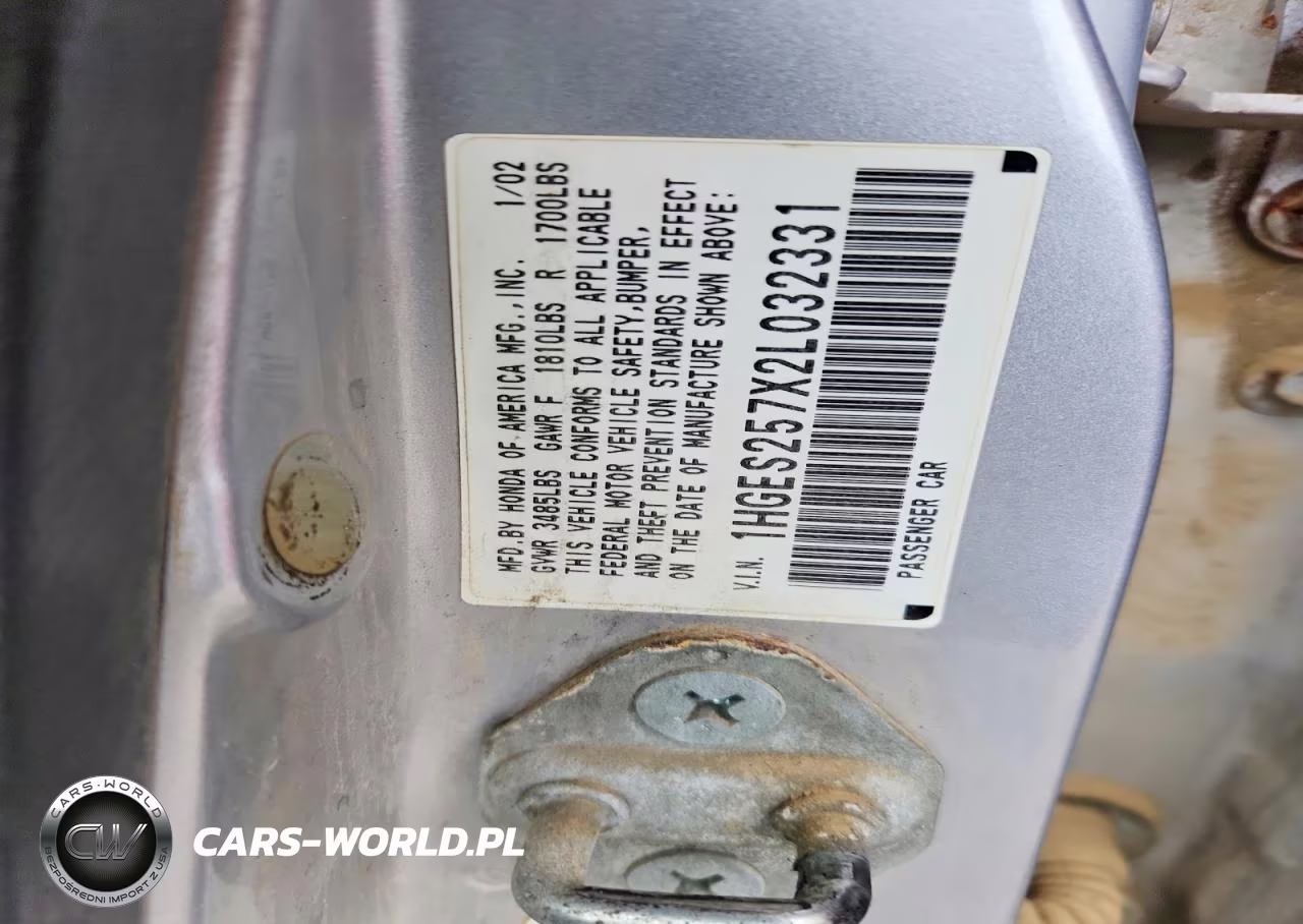 2002 Honda Civic Ex VIN:1HGES257X2L032331 - 12