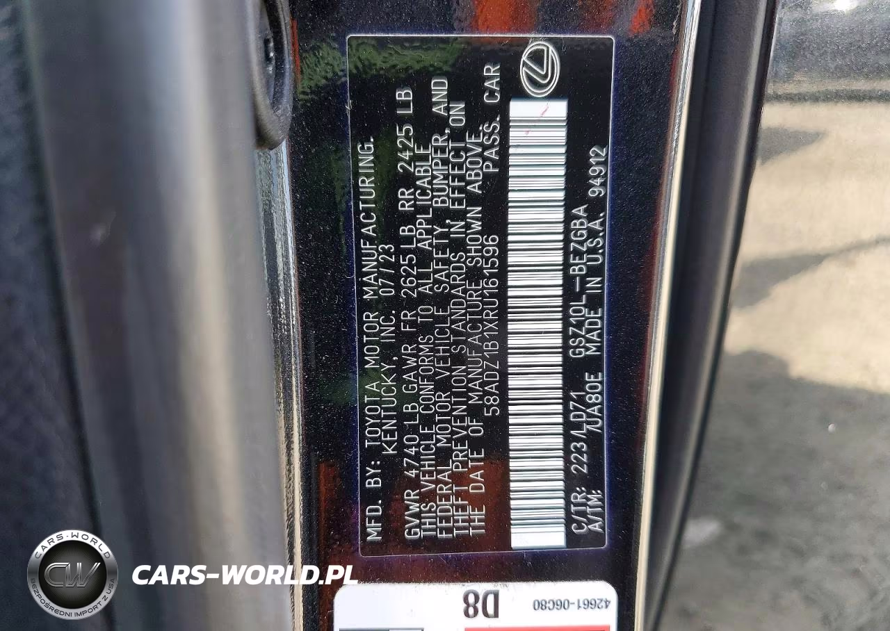 2024 Lexus Es 350 Base VIN:58ADZ1B1XRU161596 - 12