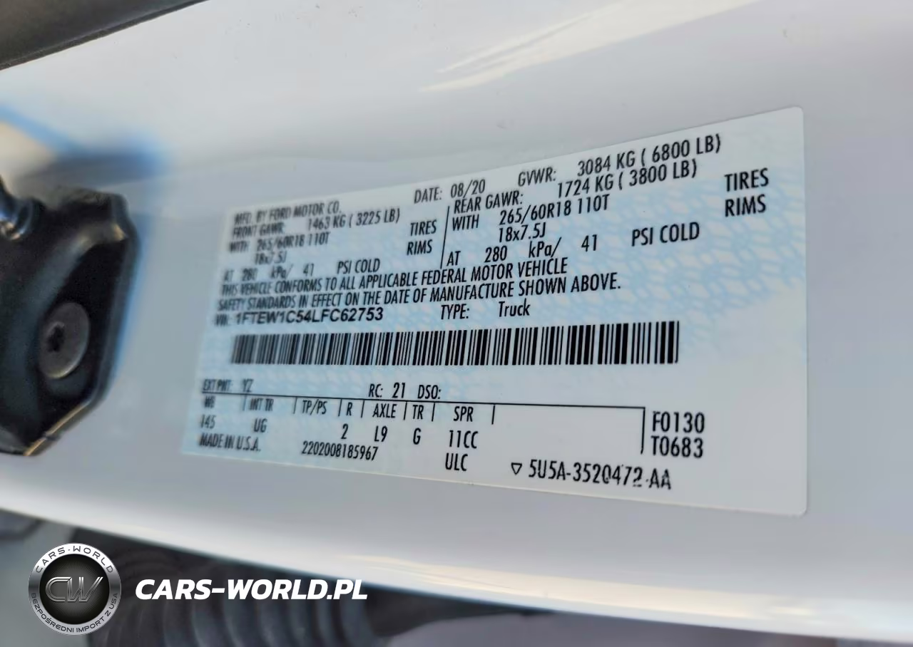 2020 Ford F150 Supercrew VIN:1FTEW1C54LFC62753 - 13