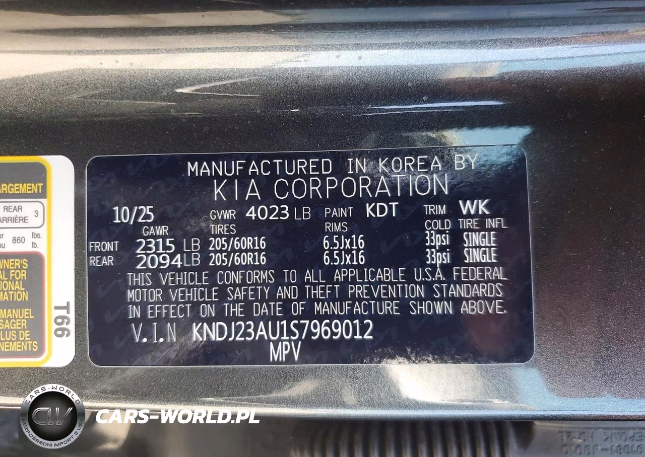 2025 Kia Soul Lx VIN:KNDJ23AU1S7969012 - 13