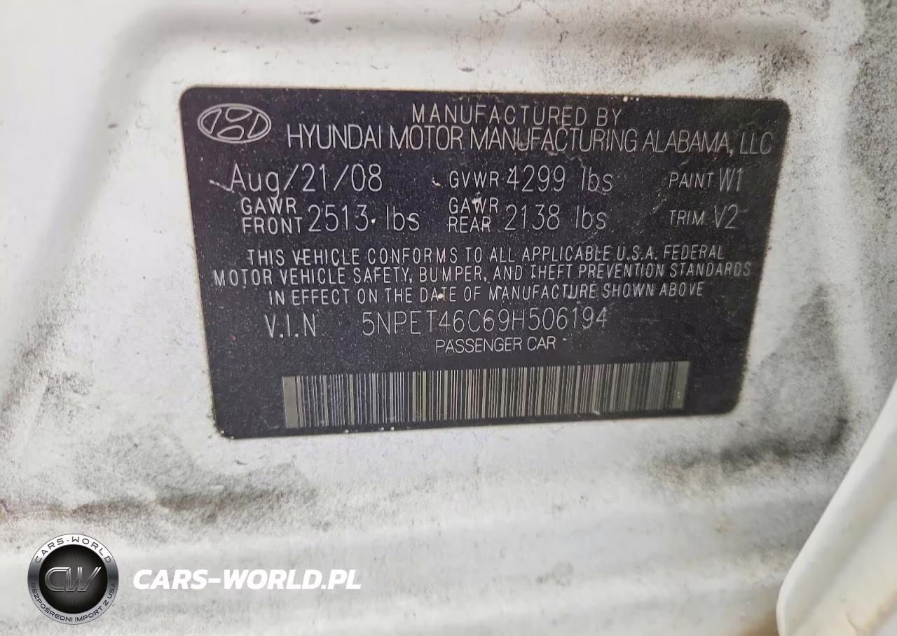 2009 Hyundai Sonata Gls VIN:5NPET46C69H506194 - 12