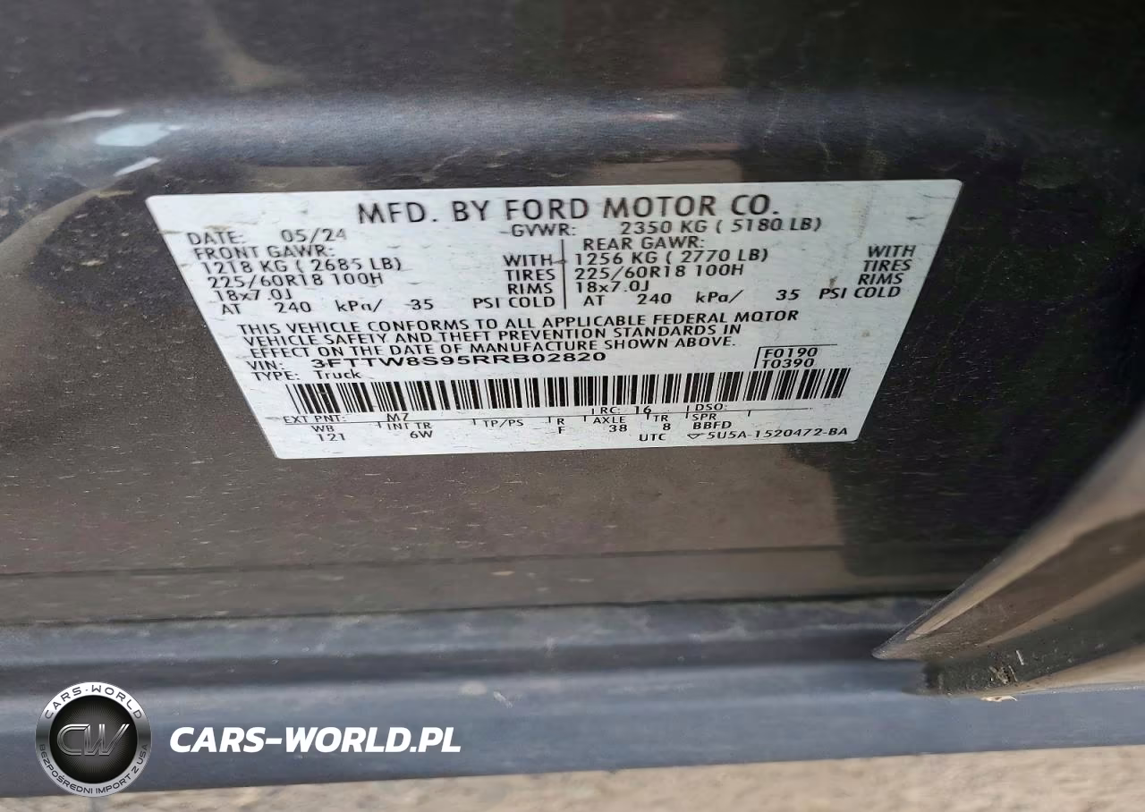 2024 Ford Maverick Lariat VIN:3FTTW8S95RRB02820 - 12