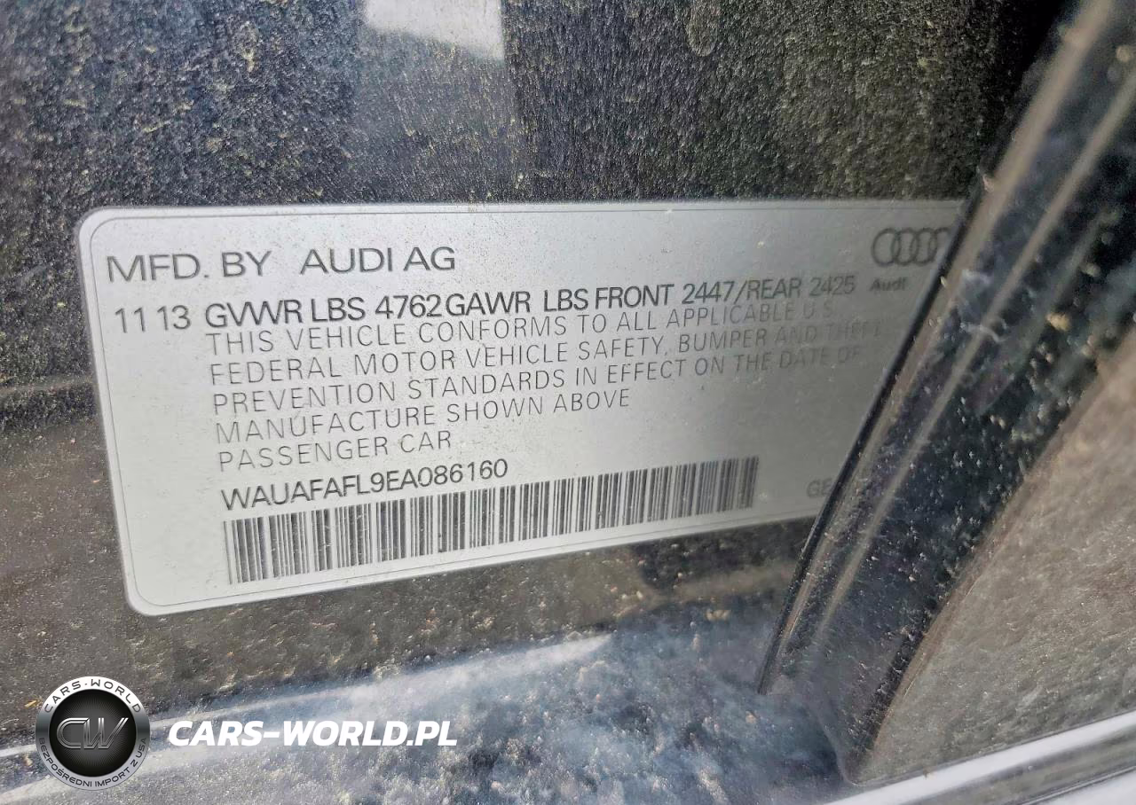 2014 Audi A4 Premium VIN:WAUAFAFL9EA086160 - 12