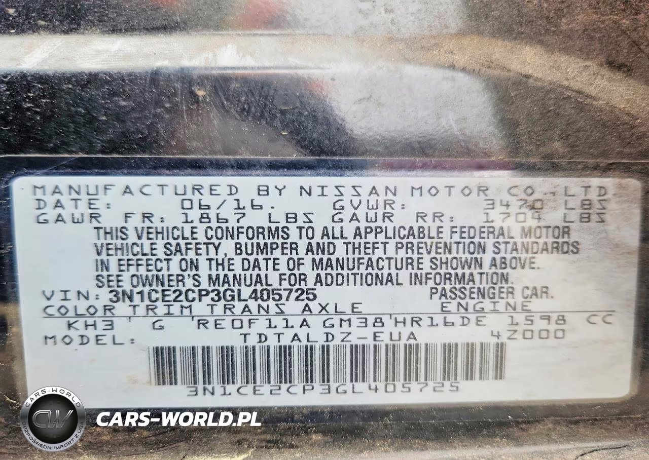 2016 Nissan Versa Note VIN:3N1CE2CP3GL405725 - 12