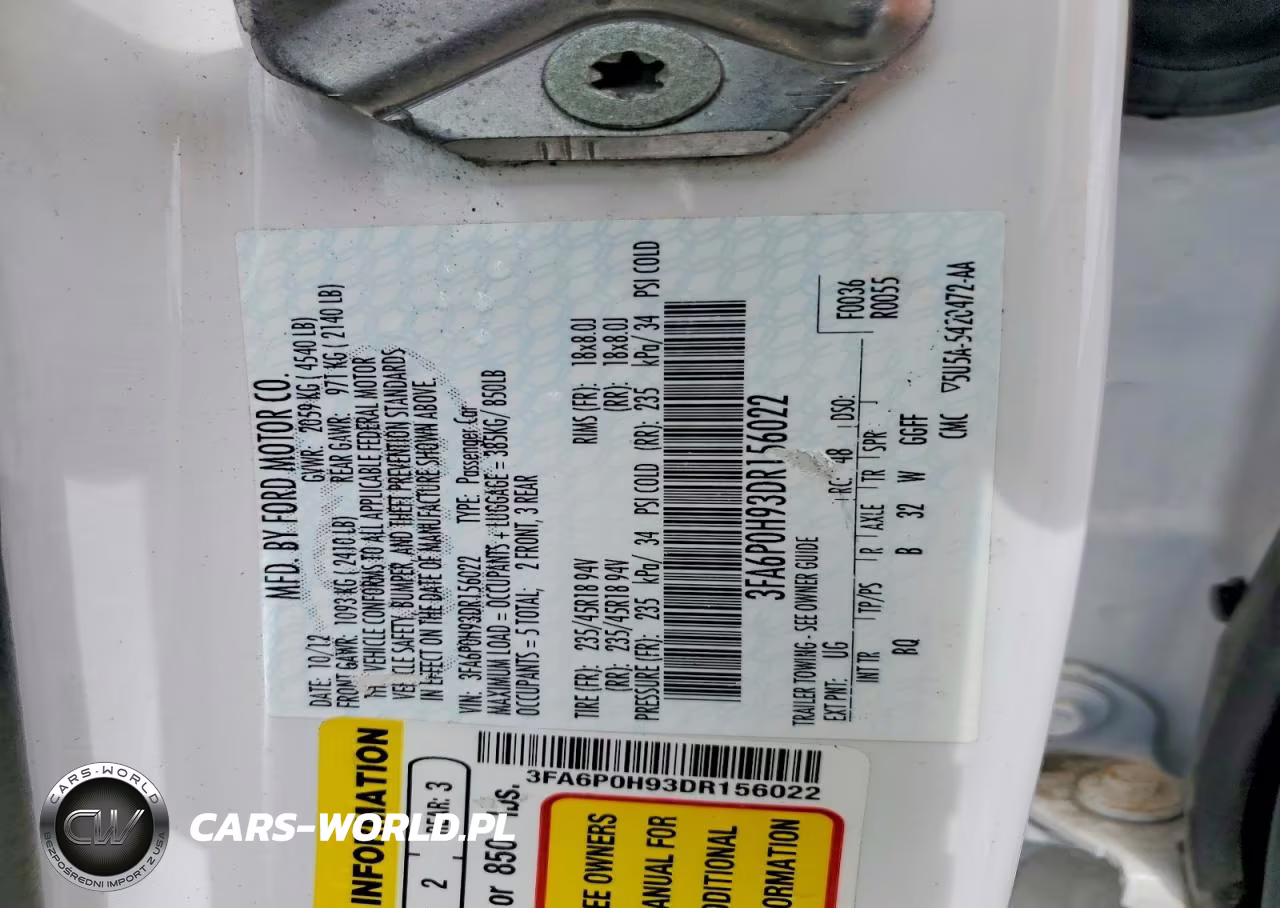 2013 Ford Fusion Se VIN:3FA6P0H93DR156022 - 12