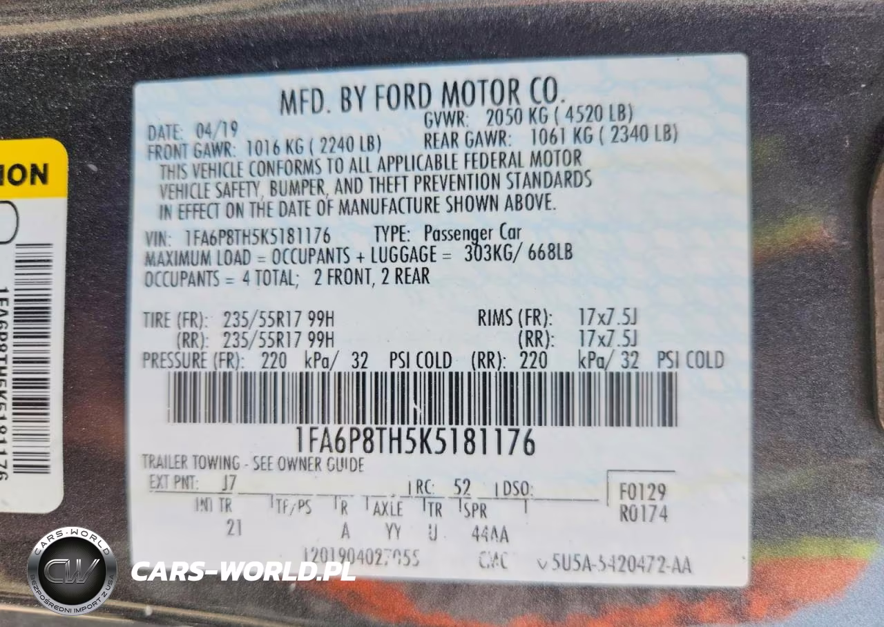 2019 Ford Mustang VIN:1FA6P8TH5K5181176 - 13
