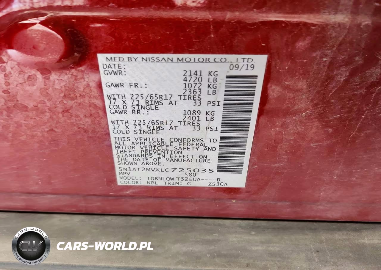 2020 Nissan Rogue Sv VIN:5N1AT2MVXLC725035 - 13