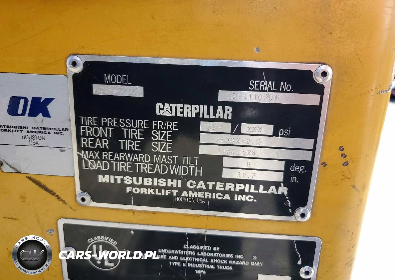 2002 Caterpillar Forklift VIN:A3EC110206 - 10