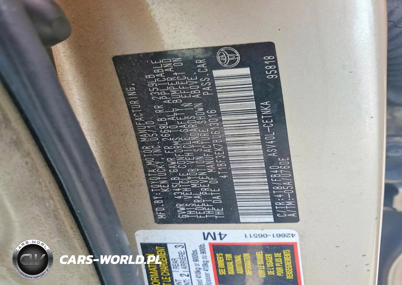 2011 Toyota Camry Le VIN:4T1BF3EK7BU613016 - 13