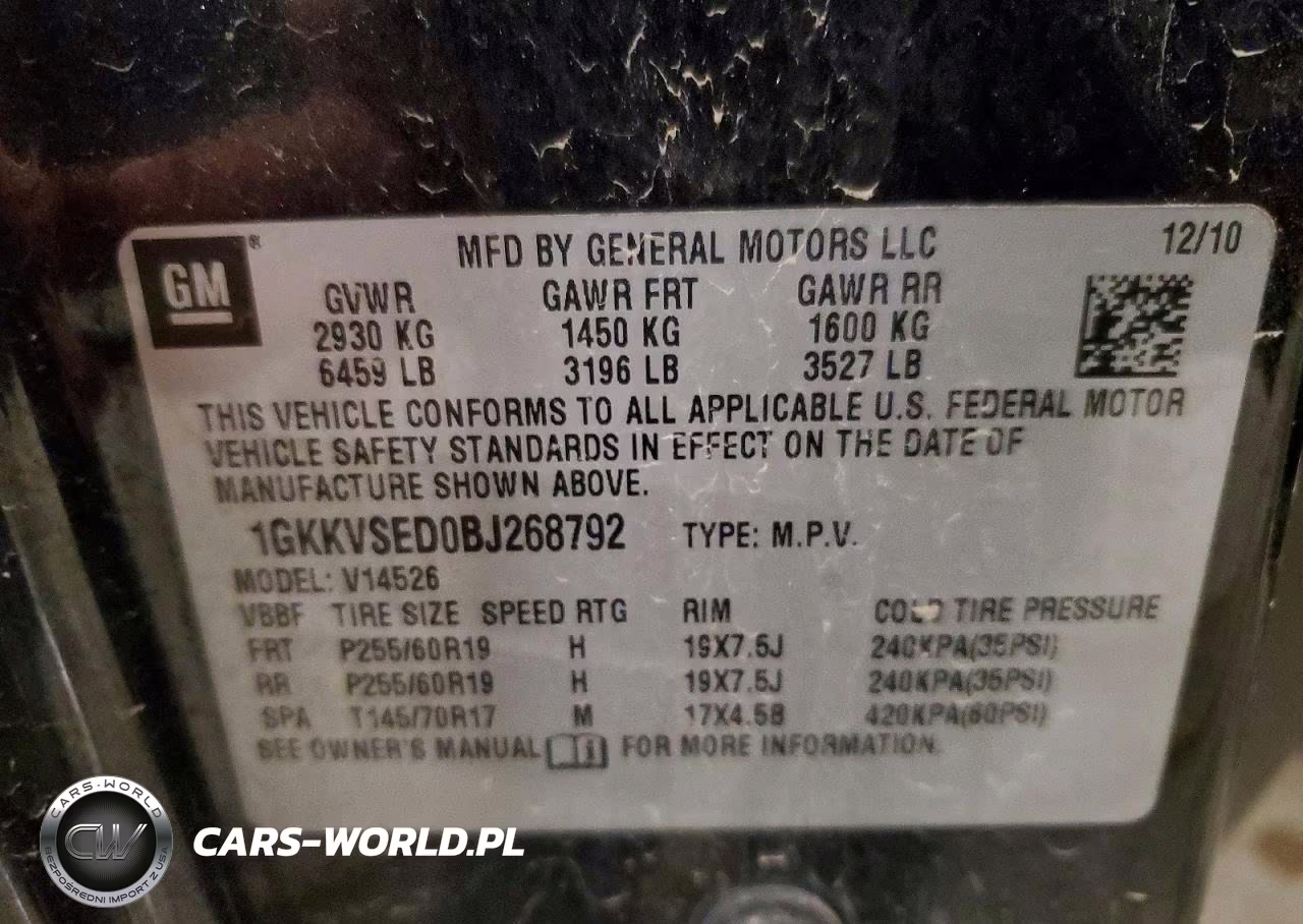 2011 GMC Acadia Slt-2 VIN:1GKKVSED0BJ268792 - 13